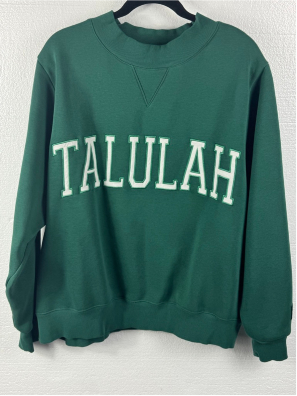 Talulah Mockneck Oversized Green & White Talulah Sweatshirt Size Small